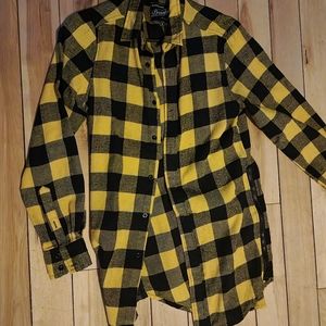 Men's small plaid yellow and black